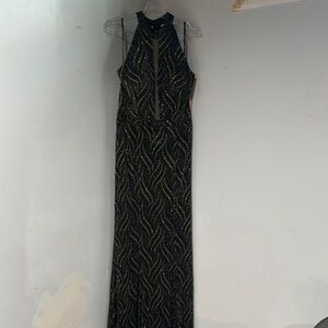 CLEARANCE

Elegant Black and Gold PROM/formal Women's Dress